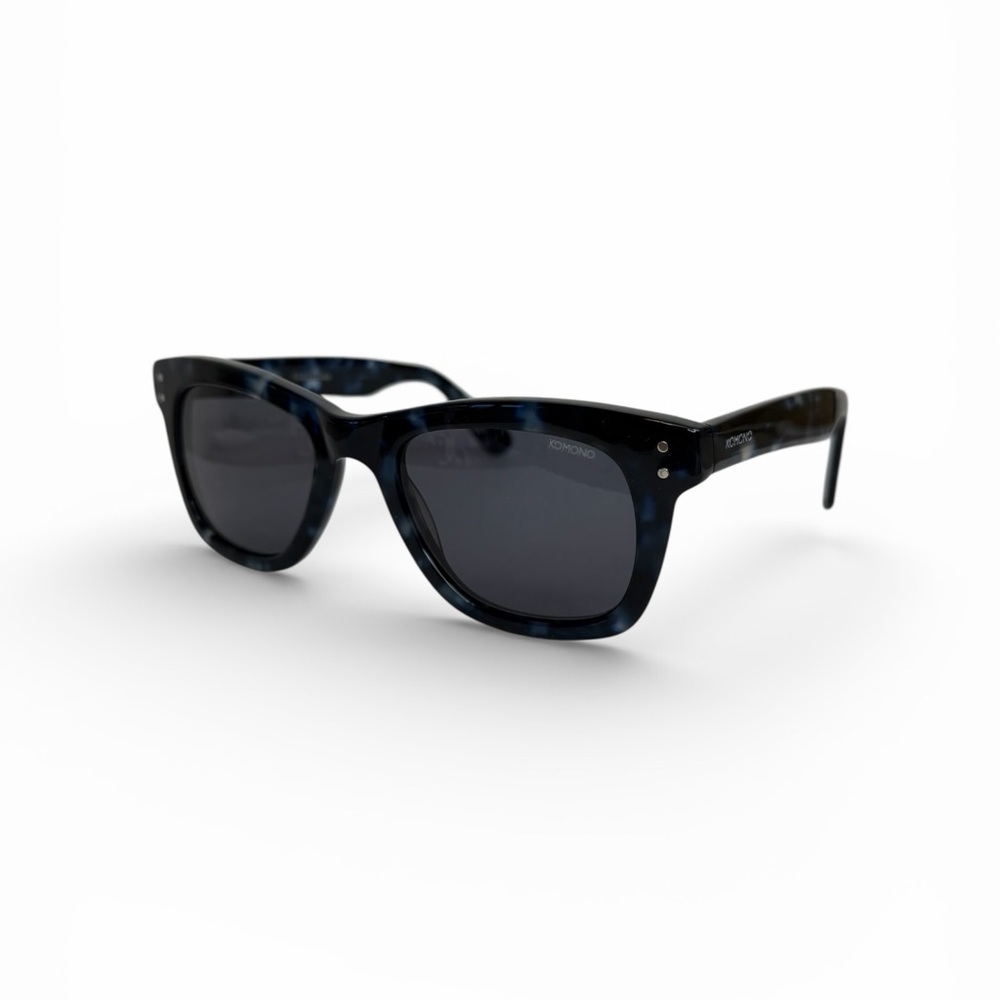 KOMONO The Allen Sunglasses NEW Indigo Demi Blue Tortoise Wayfarer - Picture 4 of 6